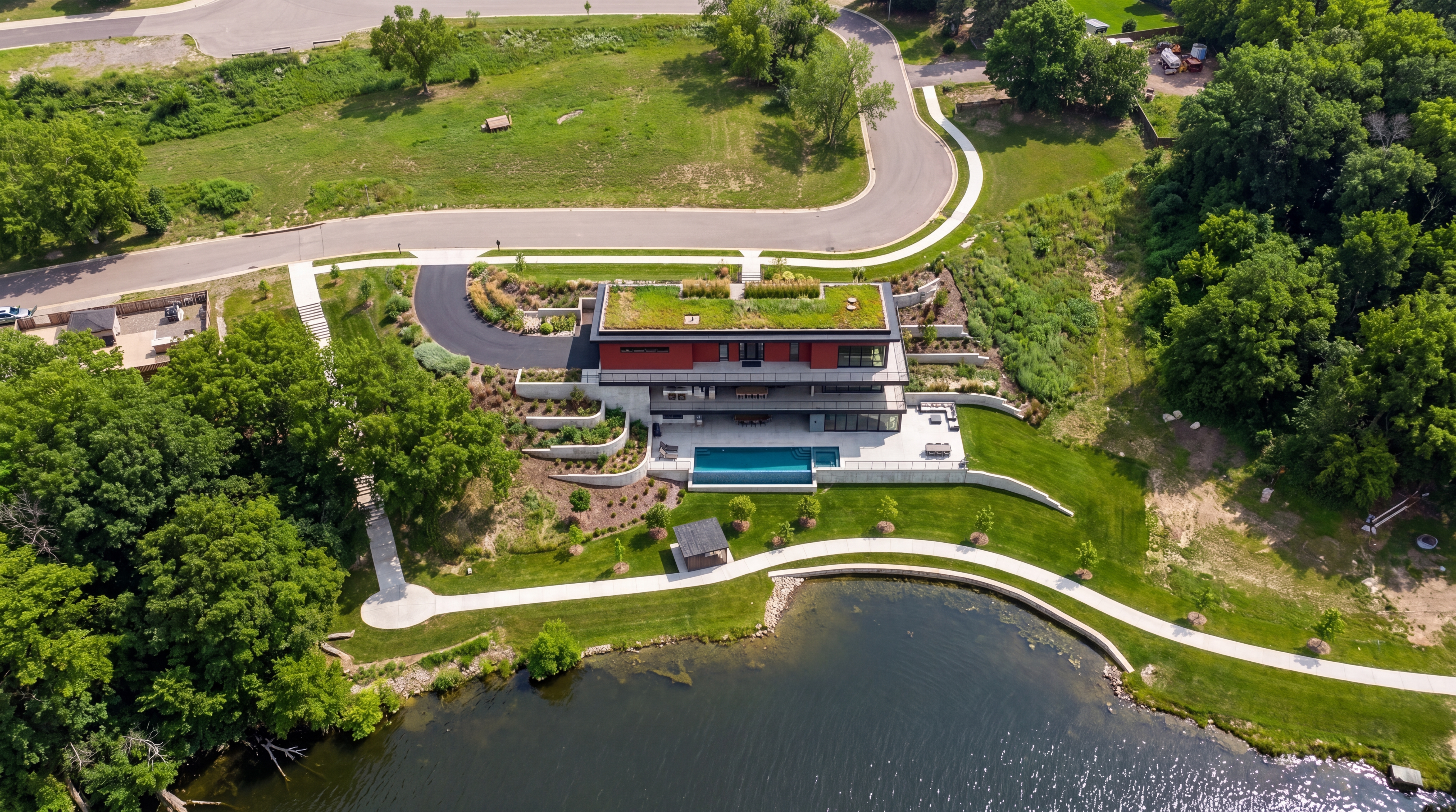 Option B Full Aerial Waterfront Perspective
